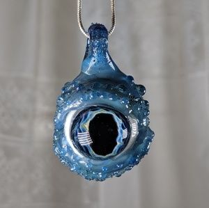 Halloween Handmade Glass Monster Eye Pendant